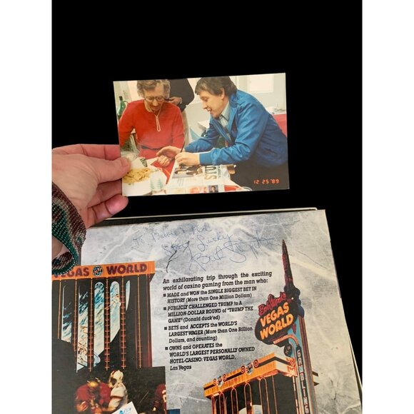 AUTOGRAPHED w PIC Bob Stupak's Las Vegas World Board Game Gazette Newspaper WSOP - Picture 4 of 14